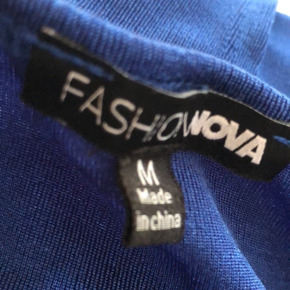 Fashion Nova High Waist Cheeky Cami Bodysuit in Royal Blue - Picture 6 of 12